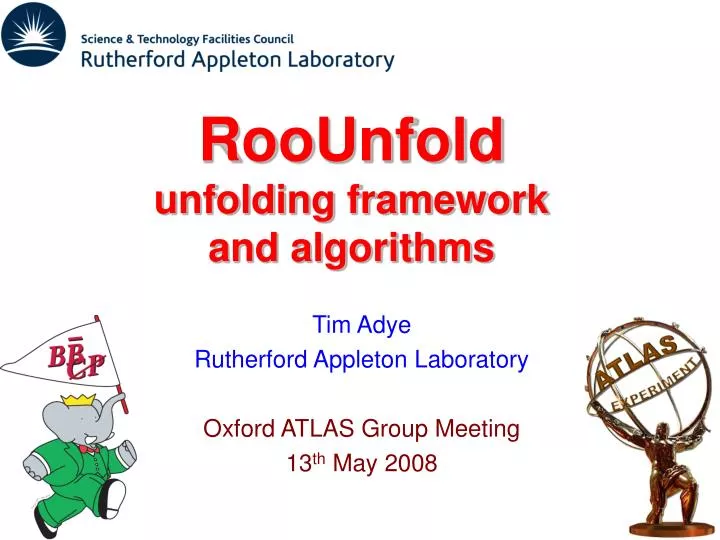 roounfold unfolding framework and algorithms