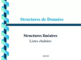 structures lin aires listes cha n es