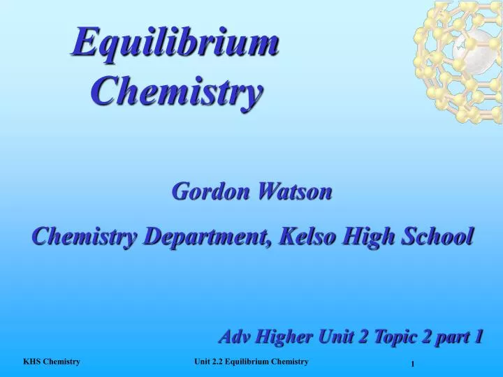 equilibrium chemistry