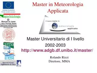master in meteorologia applicata