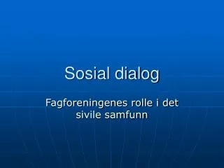 sosial dialog