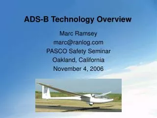 ADS-B Technology Overview