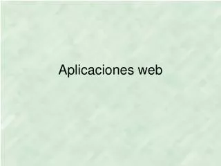 aplicaciones web