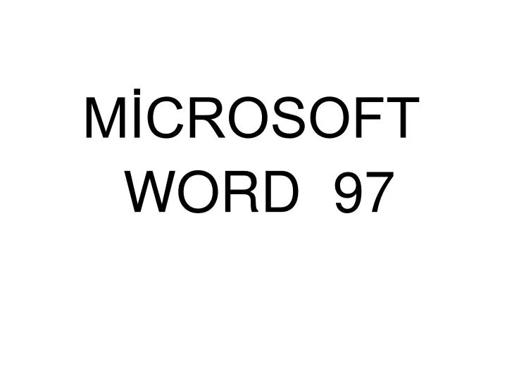m crosoft word 97