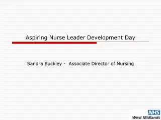 Aspiring Nurse Leader Development Day