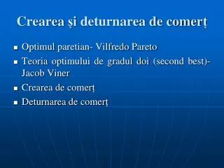 crearea i deturnarea de comer
