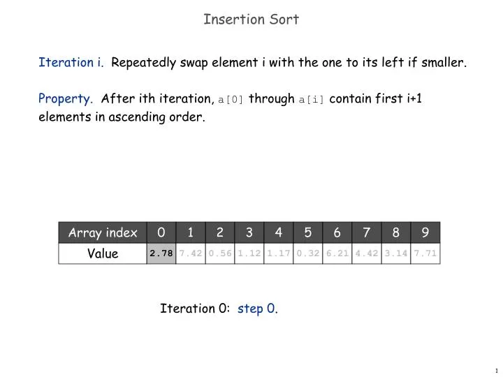 insertion sort