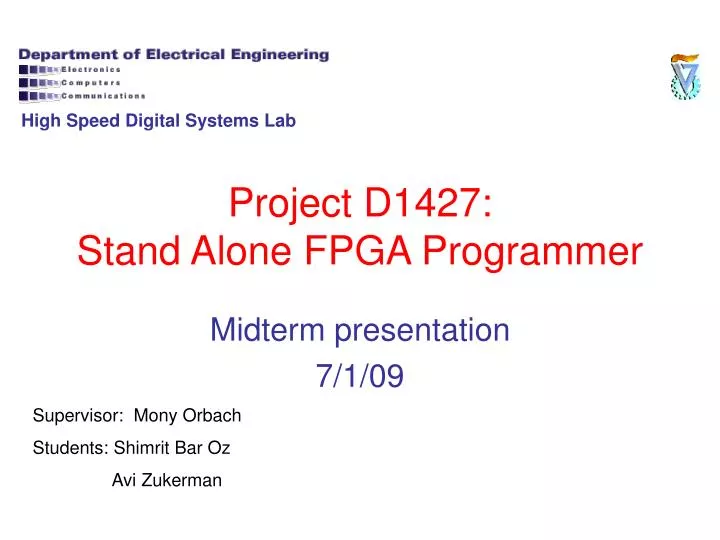 project d1427 stand alone fpga programmer