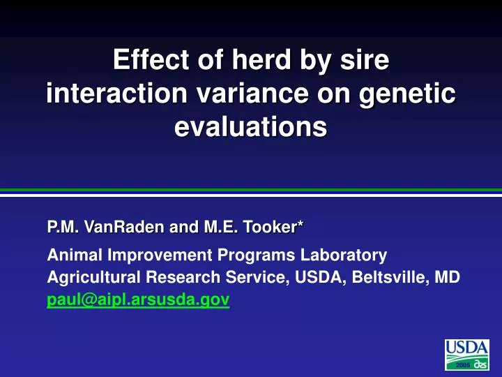 effect of herd by sire interaction variance on genetic evaluations