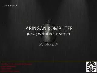 jaringan komputer dhcp web dan ftp server