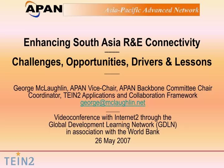 enhancing south asia r e connectivity challenges opportunities drivers lessons