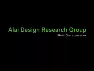 alai design research group