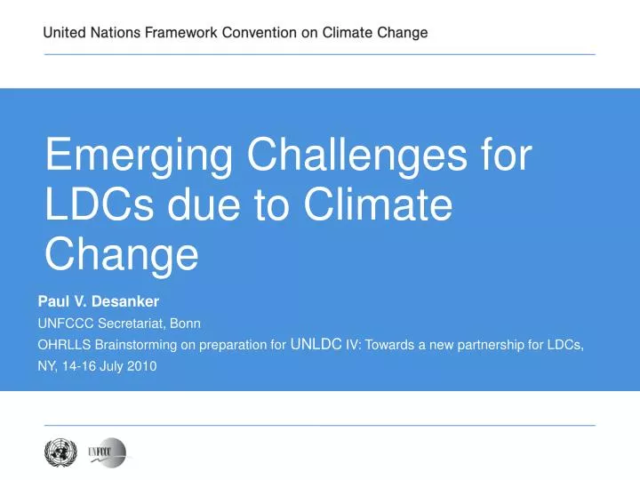 emerging challenges for ldcs due to climate change