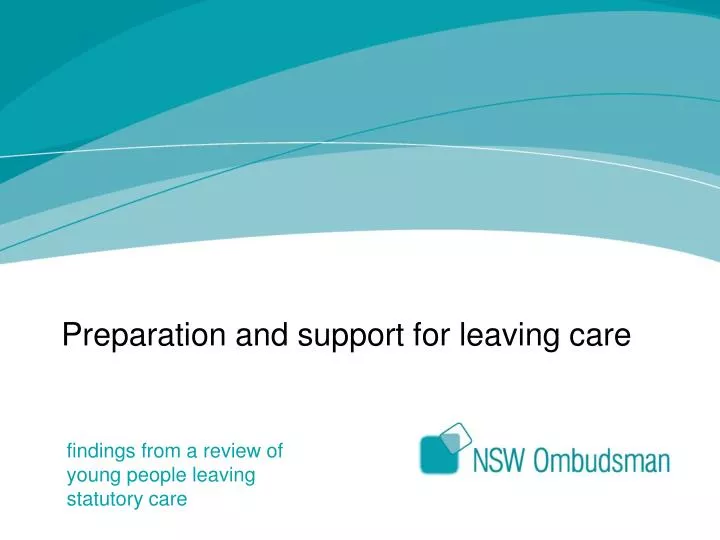 preparation and support for leaving care