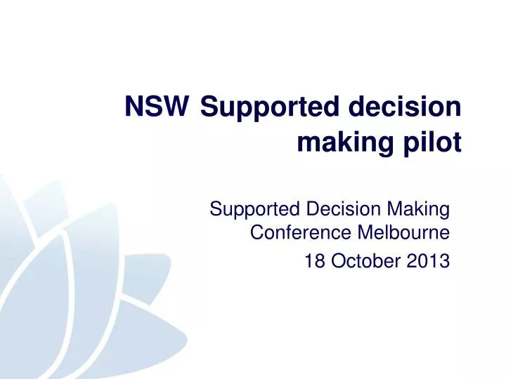 nsw supported decision making pilot