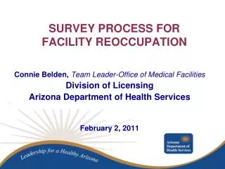 SURVEY PROCESS FOR FACILITY REOCCUPATION