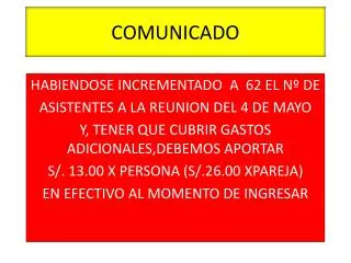 comunicado