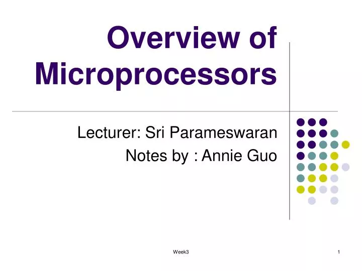 overview of microprocessors