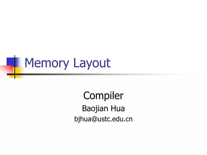 memory layout