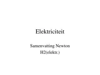 elektriciteit