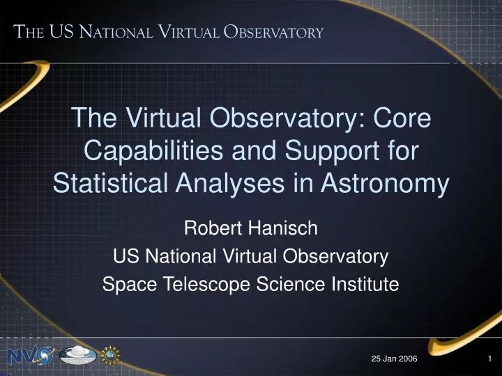 robert hanisch us national virtual observatory space telescope science institute