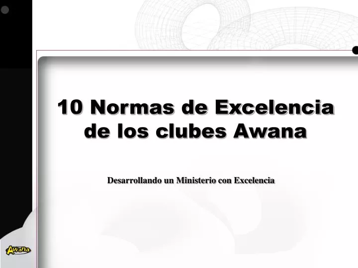 10 normas de excelencia de los clubes awana