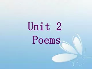 Unit 2 Poems