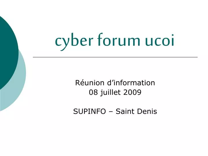 cyber forum ucoi