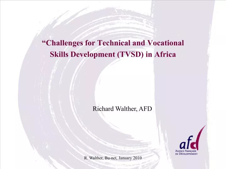 challenges for technical and vocational skills development tvsd in africa