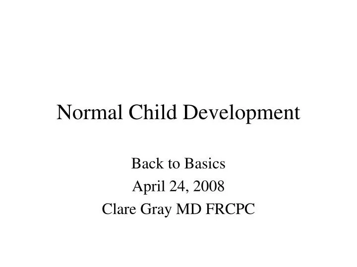 normal child development