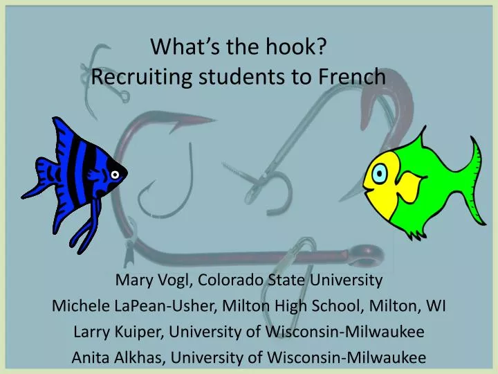 what s the hook recruiting students to french