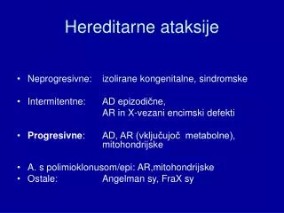 hereditarne ataksije