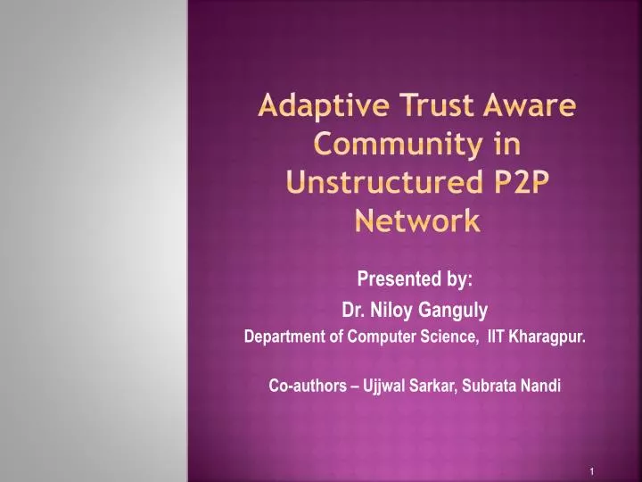 adaptive trust aware community in unstructured p2p network