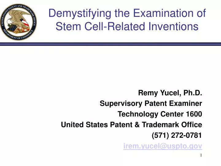 demystifying the examination of stem cell related inventions