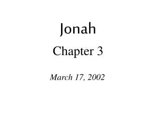 Jonah Chapter 3