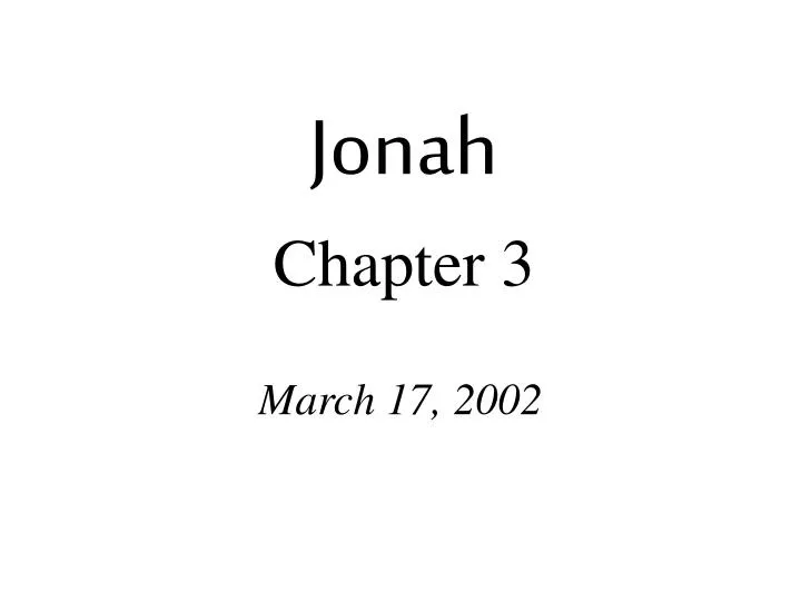 jonah chapter 3