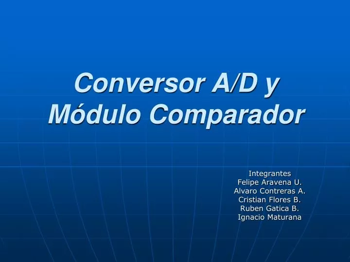 conversor a d y m dulo comparador