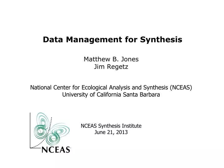 data management for synthesis