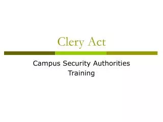Clery Act