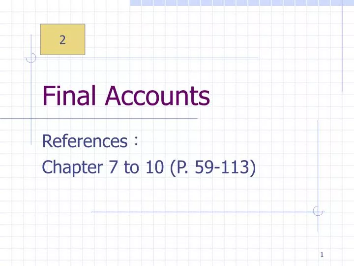 final accounts