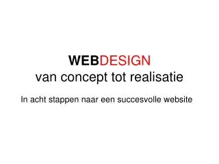 web design van concept tot realisatie