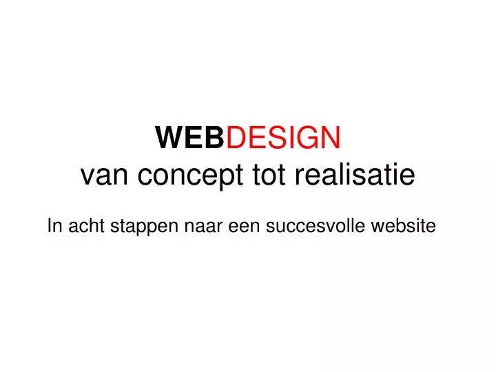 web design van concept tot realisatie