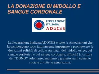 la donazione di midollo e sangue cordonale