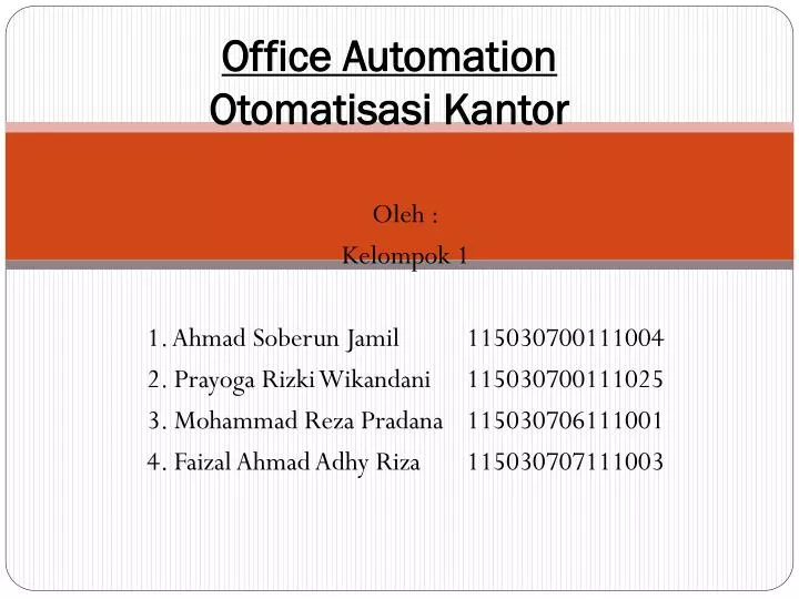 office automation otomatisasi kantor