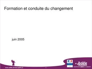 formation et conduite du changement