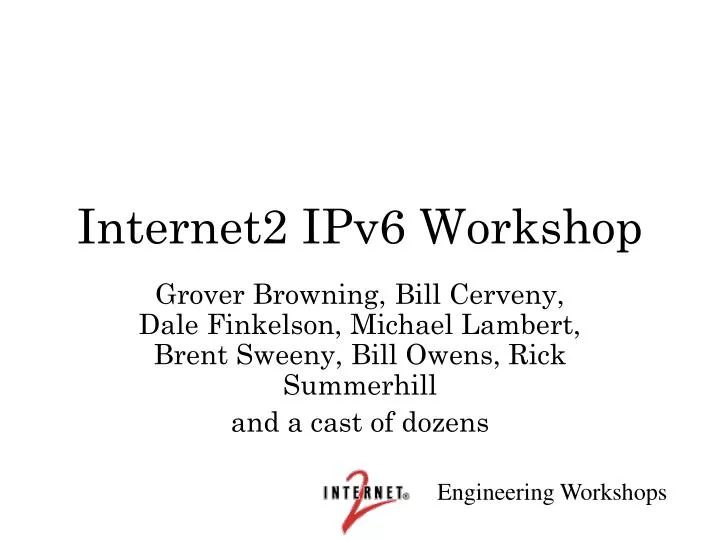 internet2 ipv6 workshop