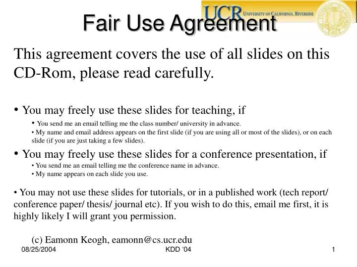 fair use agreement