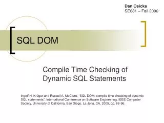 SQL DOM