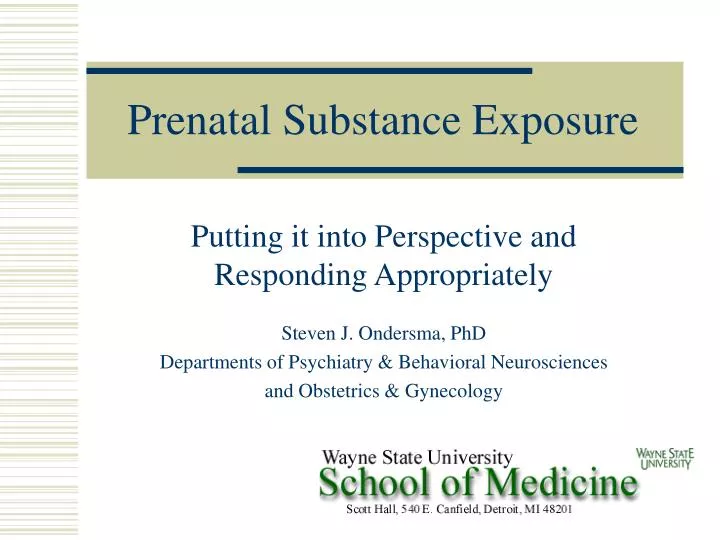 prenatal substance exposure