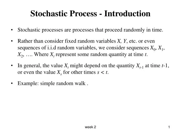 stochastic process introduction